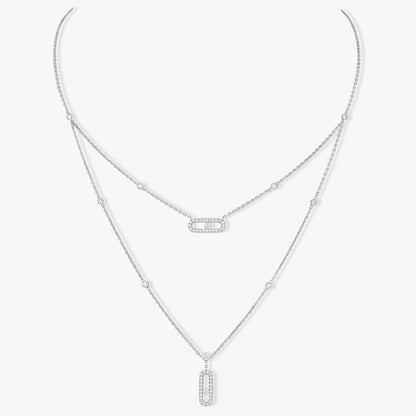 [Mystic ]MOVE 2 ROW DIAMOND NECKLACE