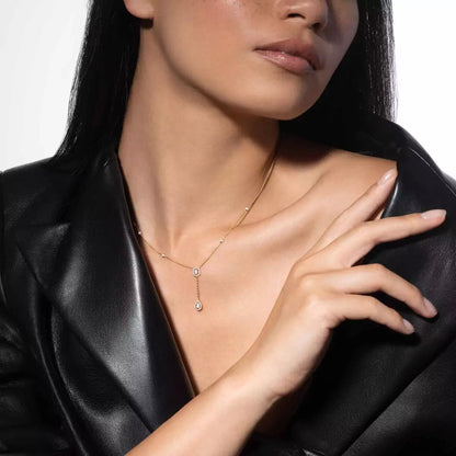 [Mystic ]Gold Diamond Tie Necklace