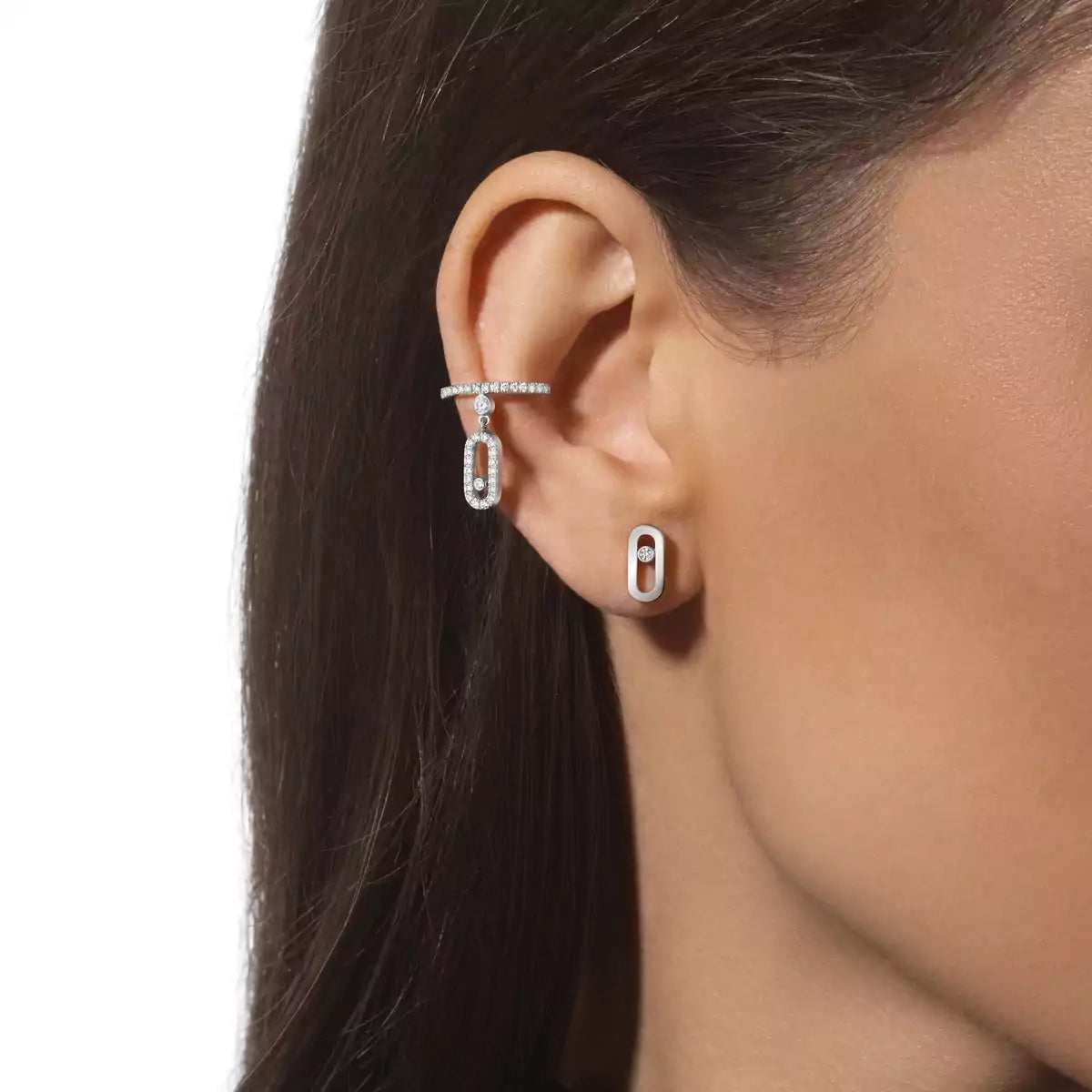 [Mystic ]Move Uno Diamond Stud Earrings
