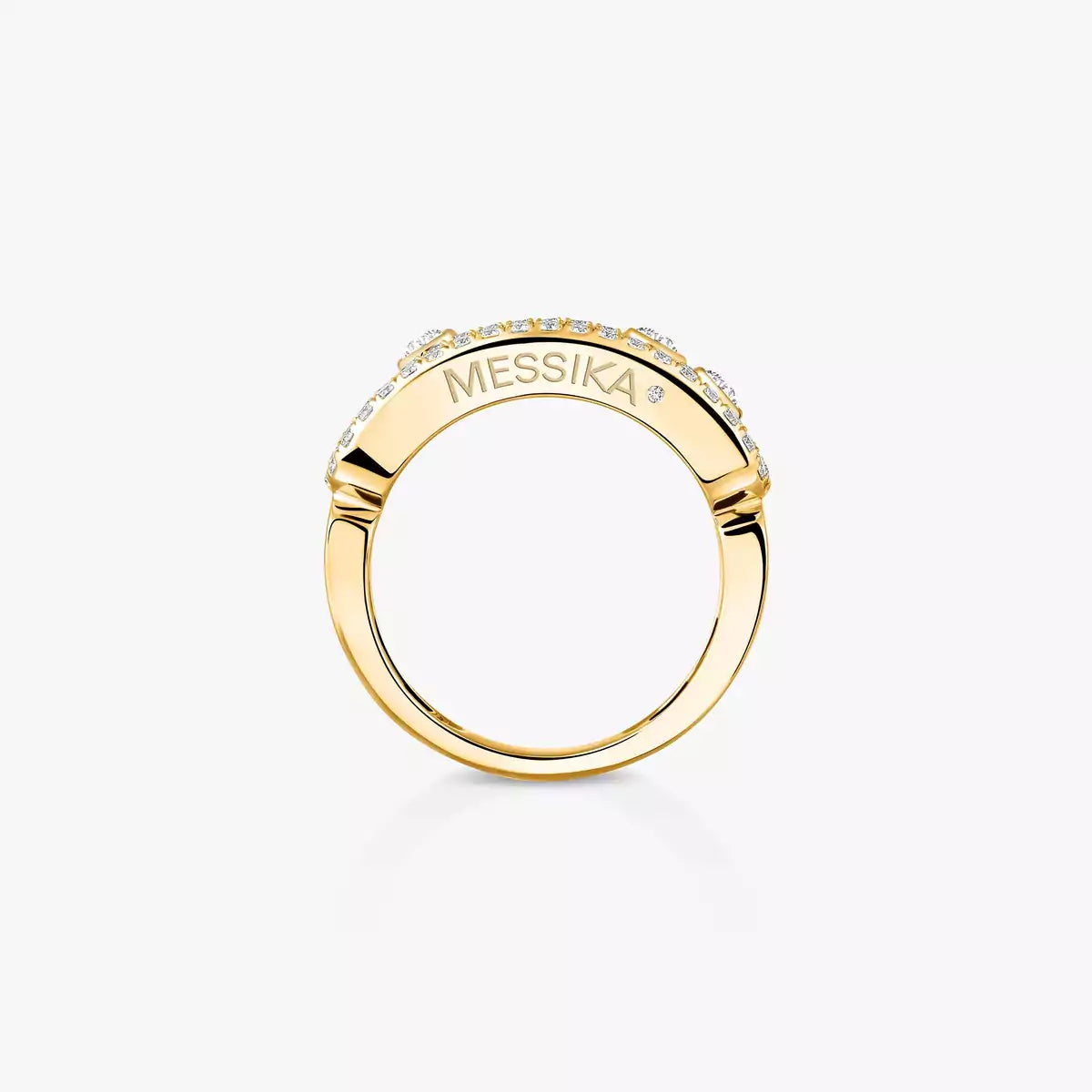 [Mystic ] Move Gold Diamond Pave_ Ring