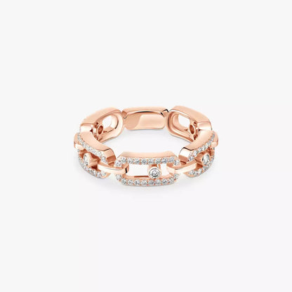[Mystic ]Move Link Pave_-Set Diamond Ring in Gold