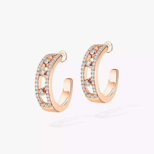 [Mystic ]Diamond Pave_ Hoop Earrings Move