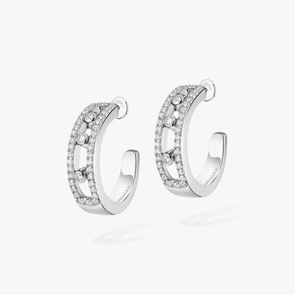 [Mystic ]Diamond Pave_ Hoop Earrings Move
