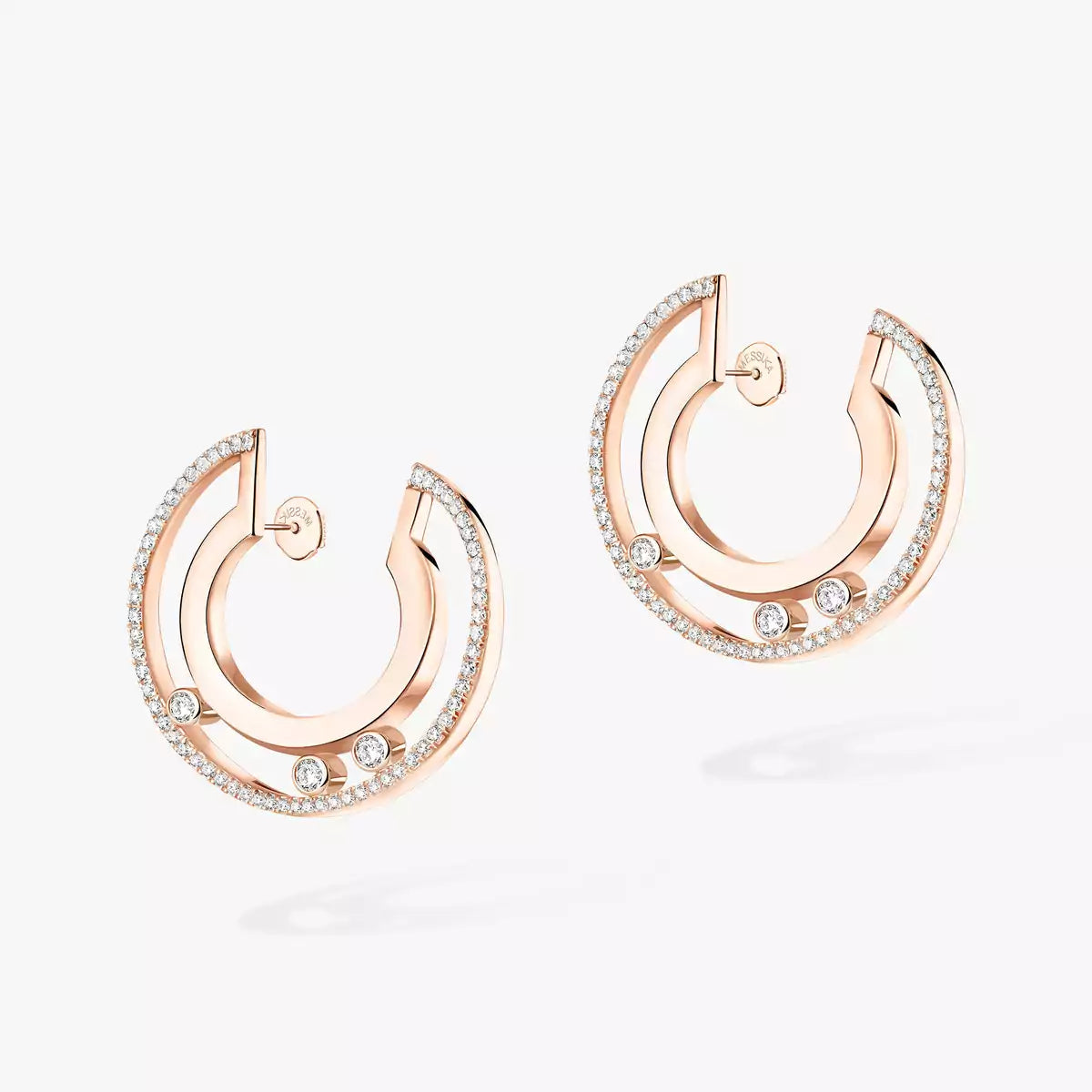 [Mystic ]Move Romane Small Diamond Hoop Earrings
