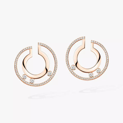 [Mystic ]Move Romane Small Diamond Hoop Earrings