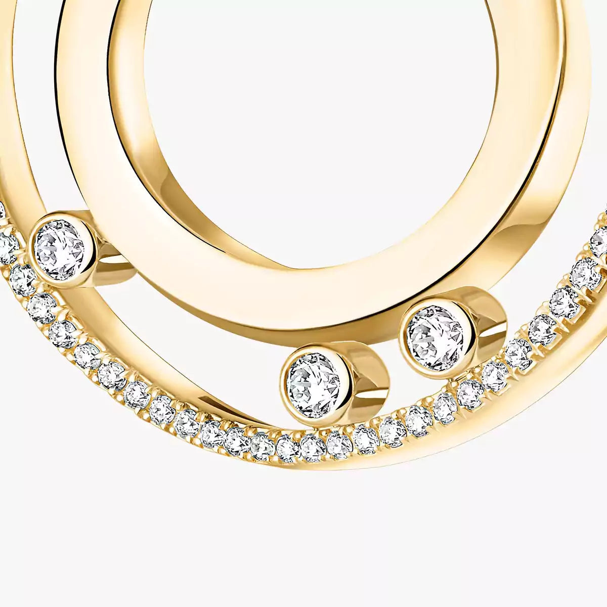 [Mystic ]Move Romane Small Diamond Hoop Earrings