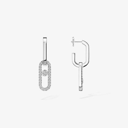 [Mystic ]Move Link Diamond Earrings