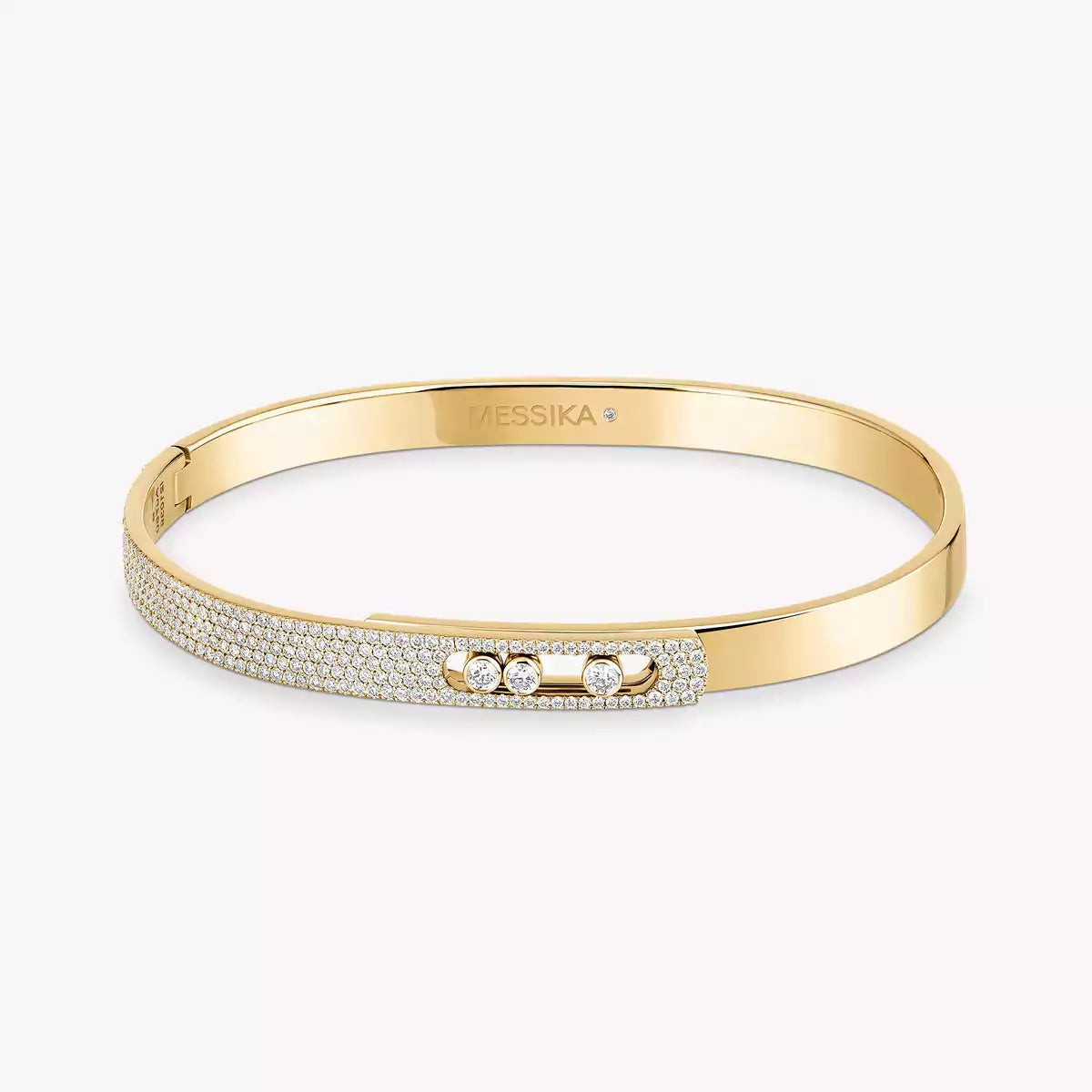 [Mystic ]Move Noa Rose Gold Pavé Diamond Bangle Bracelet