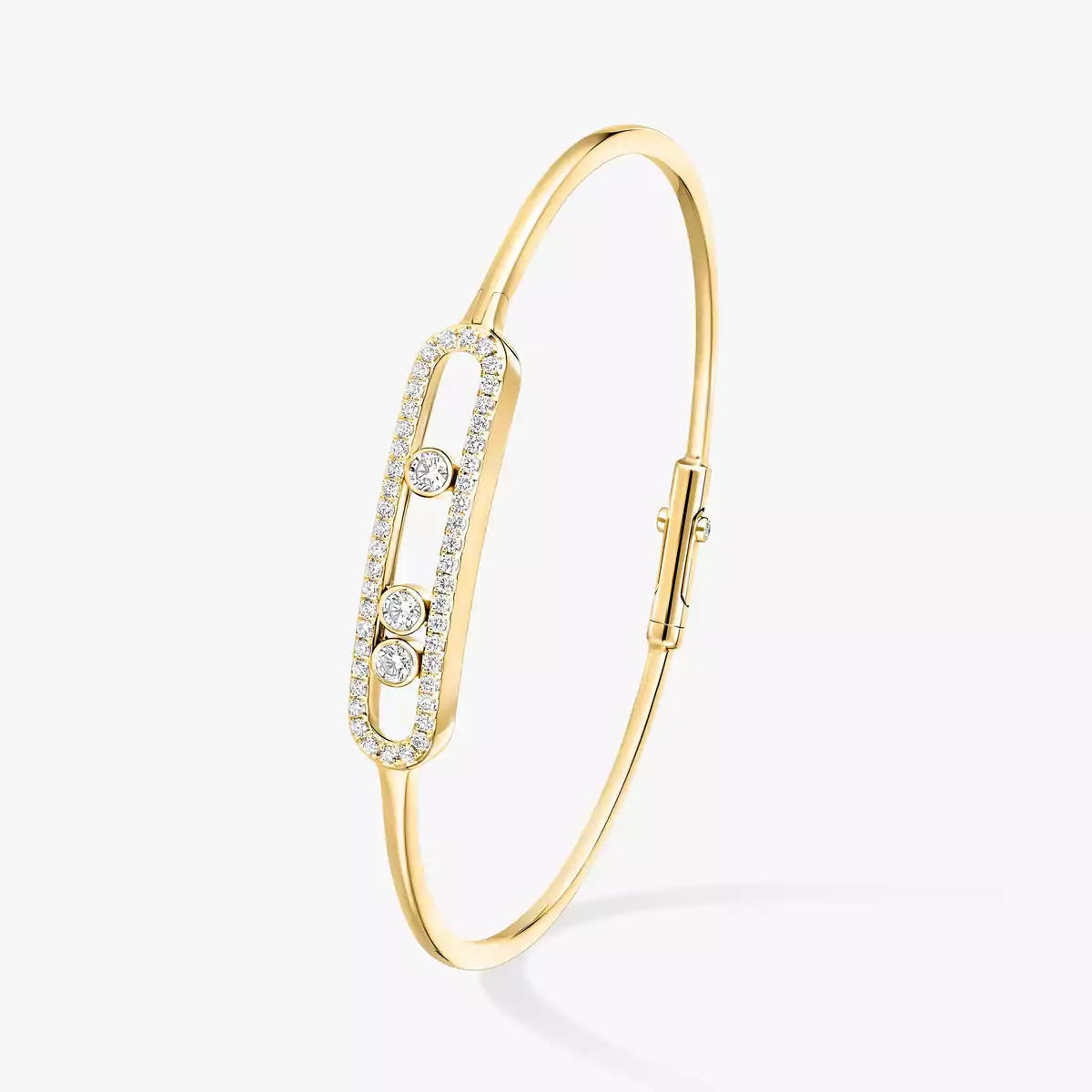 [Mystic ]Move Pavé Diamond Bangle Bracelet M