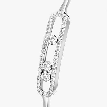 [Mystic ]Move Pavé Diamond Bangle Bracelet M