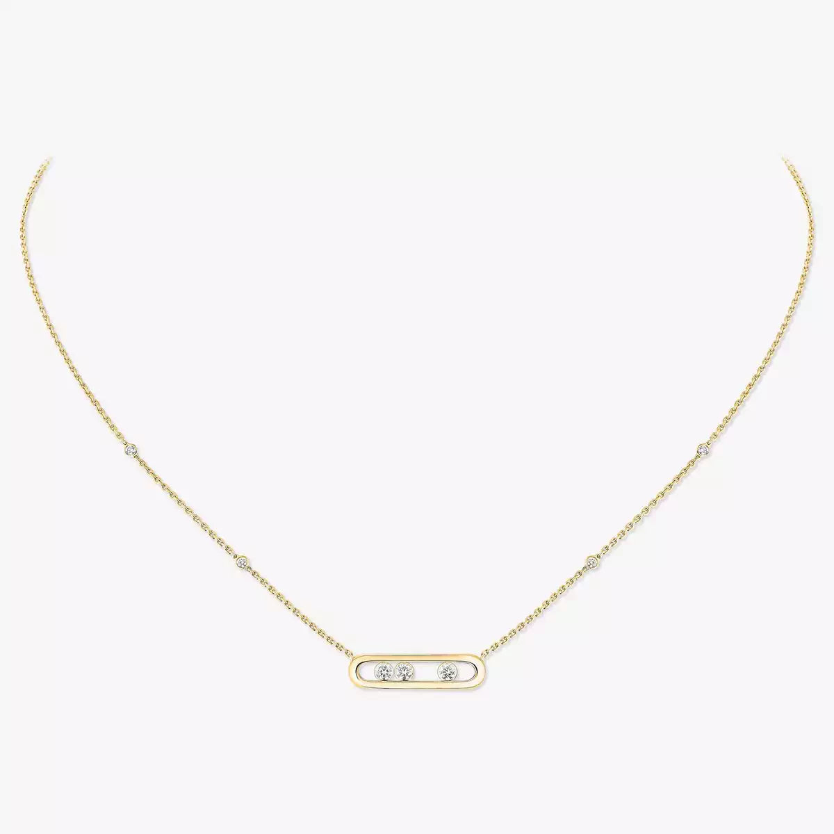 [Mystic ] Baby Move Gold Diamond Necklace