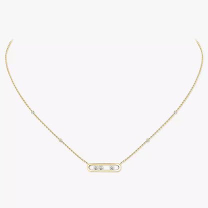 [Mystic ] Baby Move Gold Diamond Necklace