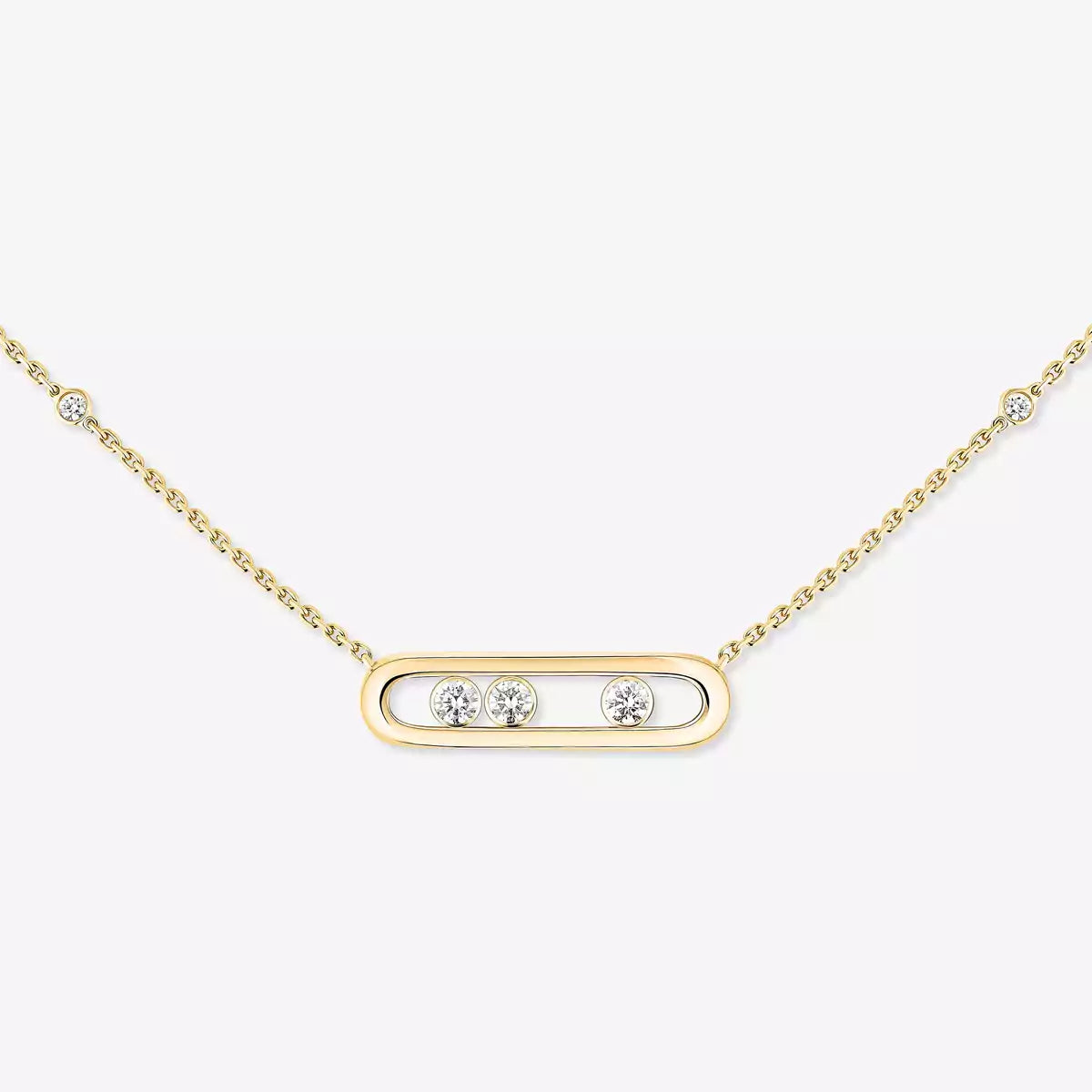 [Mystic ] Baby Move Gold Diamond Necklace