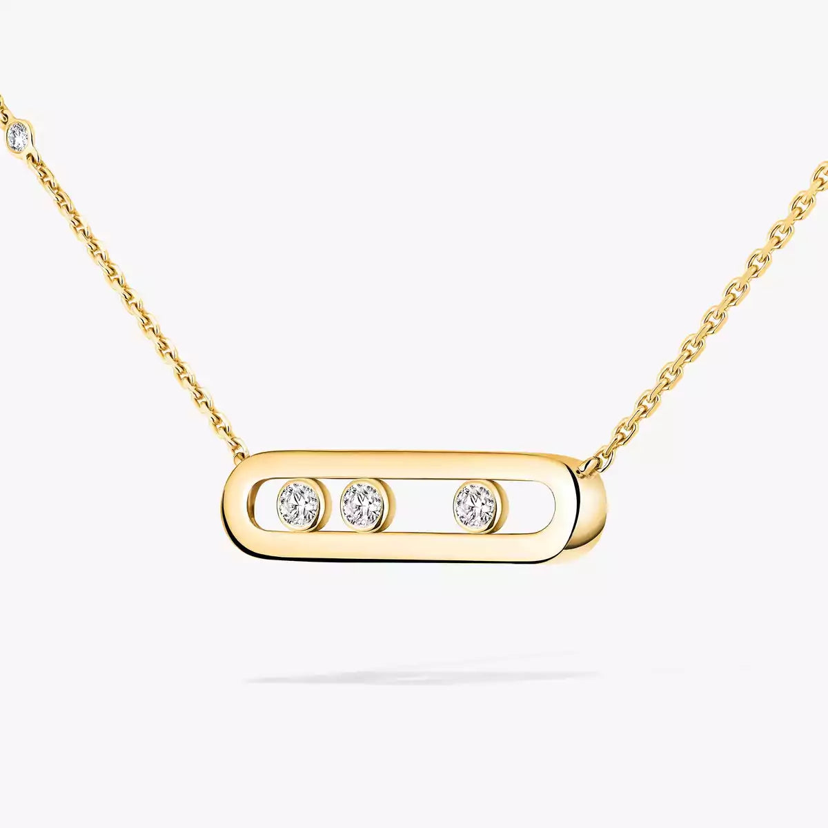 [Mystic ] Baby Move Gold Diamond Necklace