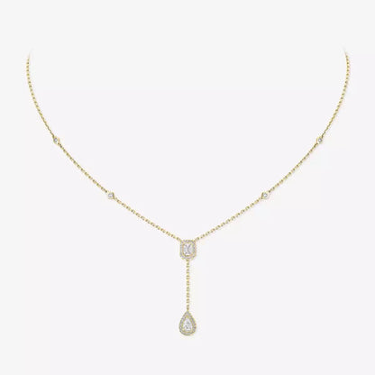 [Mystic ]Gold Diamond Tie Necklace