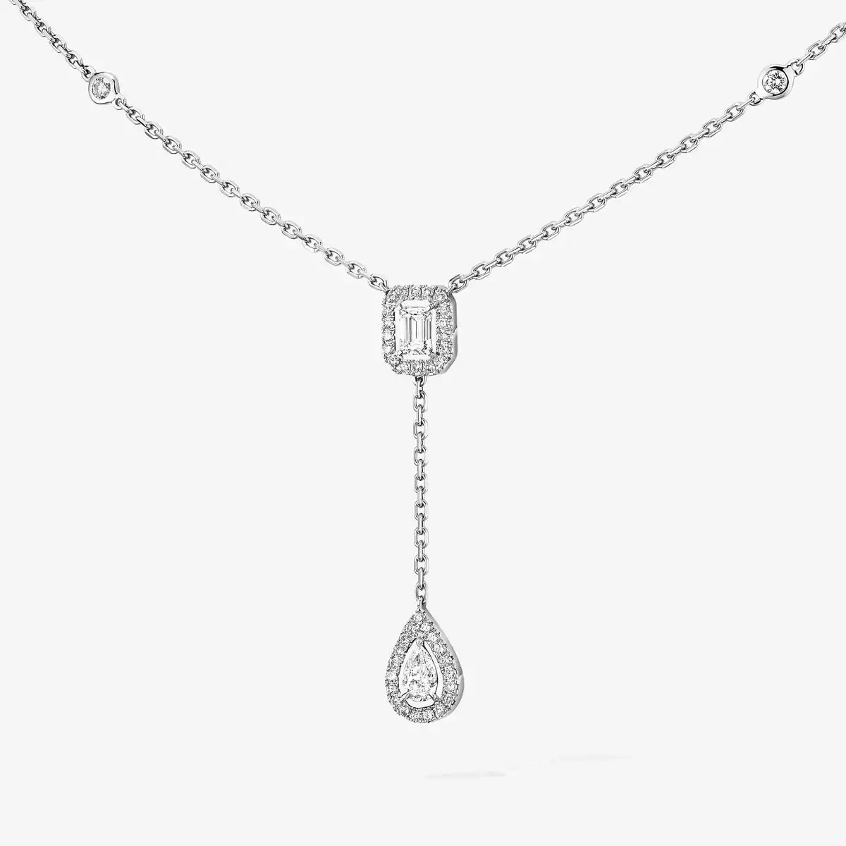 [Mystic ]Gold Diamond Tie Necklace