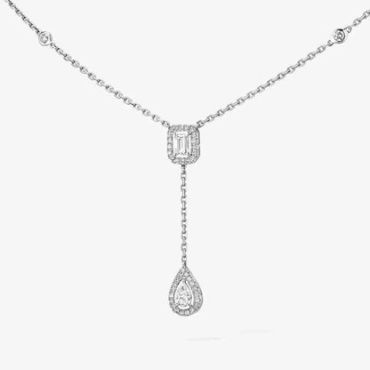 [Mystic ]Gold Diamond Tie Necklace