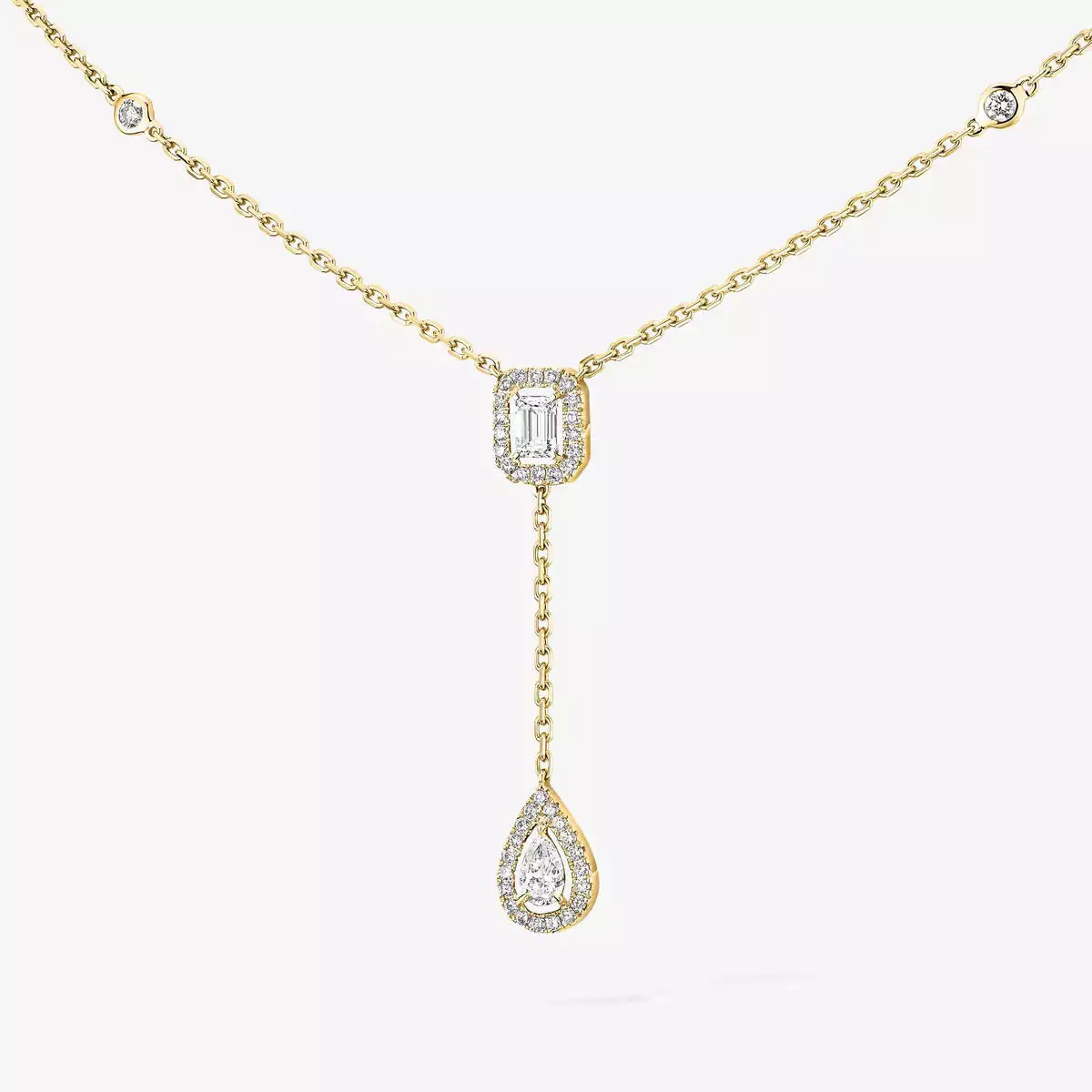 [Mystic ]Gold Diamond Tie Necklace