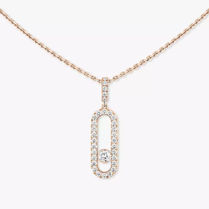 [Mystic ]Move Uno Diamond Necklace in Rose Gold