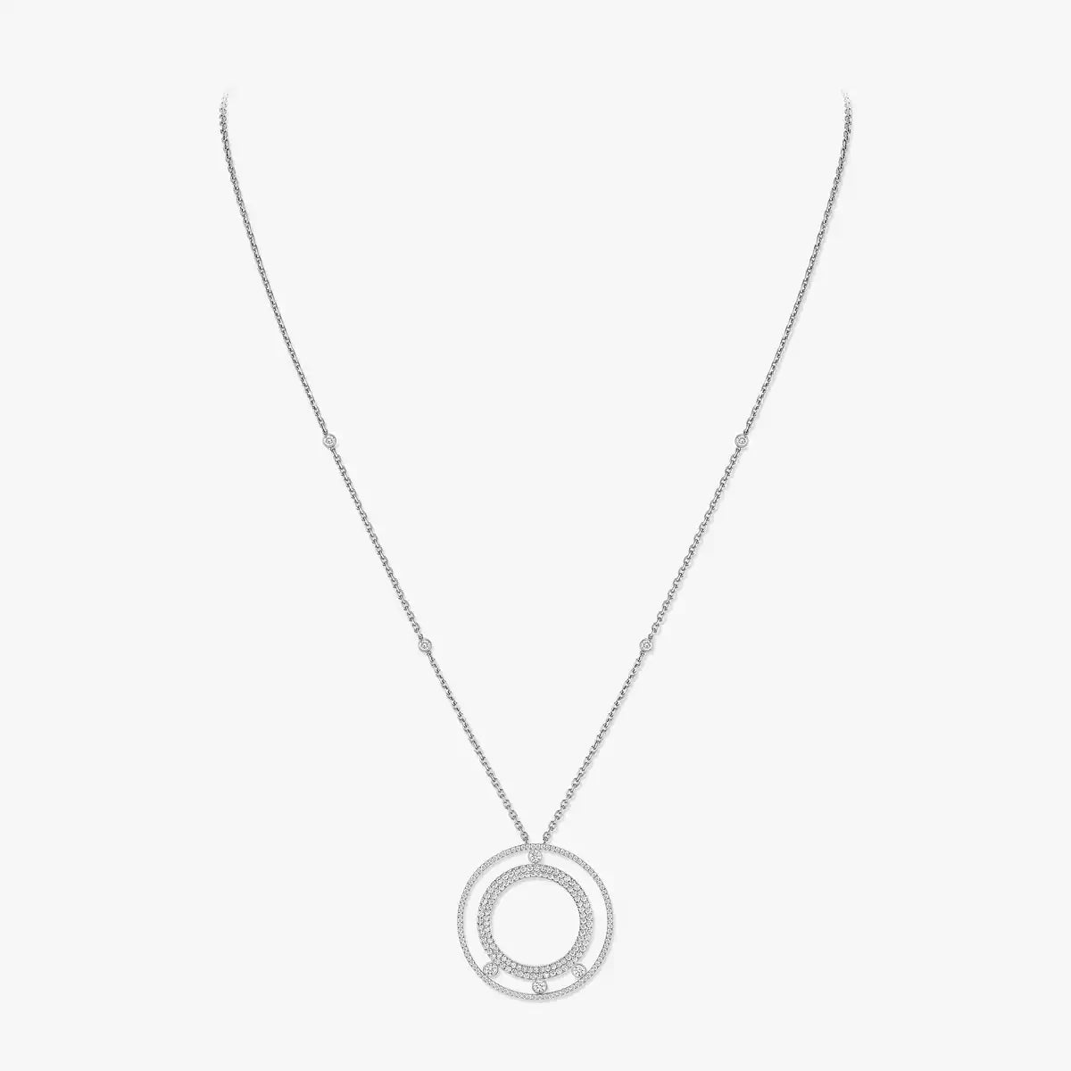 [Mystic ]Move Romane Long Pave_-Set Diamond Necklace
