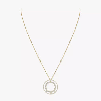 [Mystic ]Move Romane Long Pave_-Set Diamond Necklace