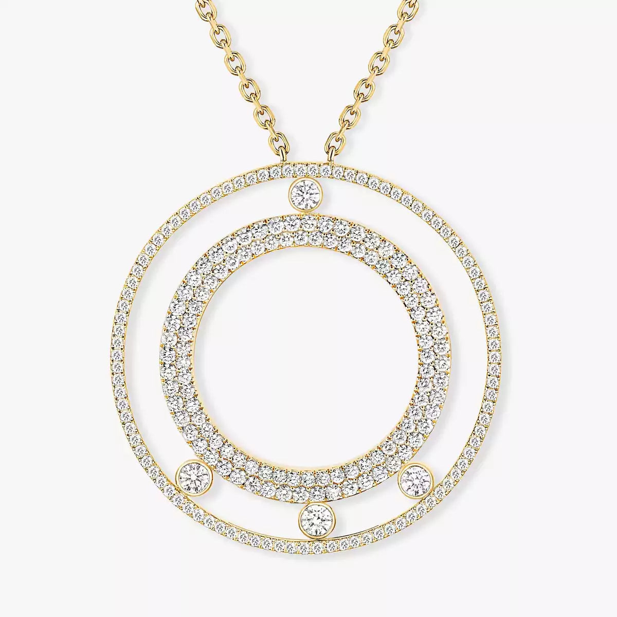 [Mystic ]Move Romane Long Pave_-Set Diamond Necklace