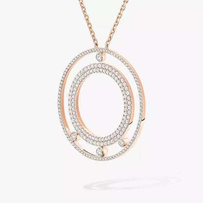 [Mystic ]Move Romane Long Pave_-Set Diamond Necklace