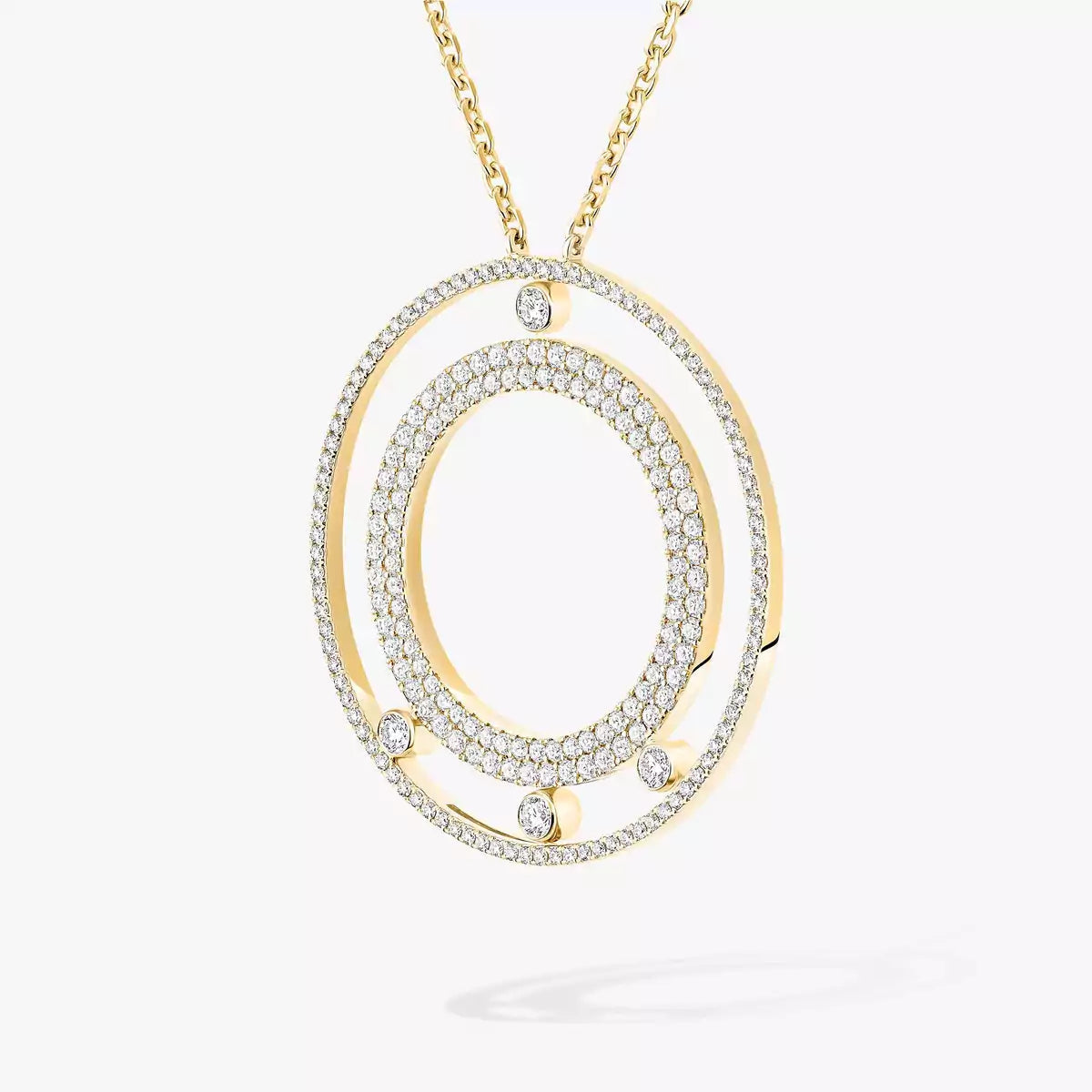 [Mystic ]Move Romane Long Pave_-Set Diamond Necklace