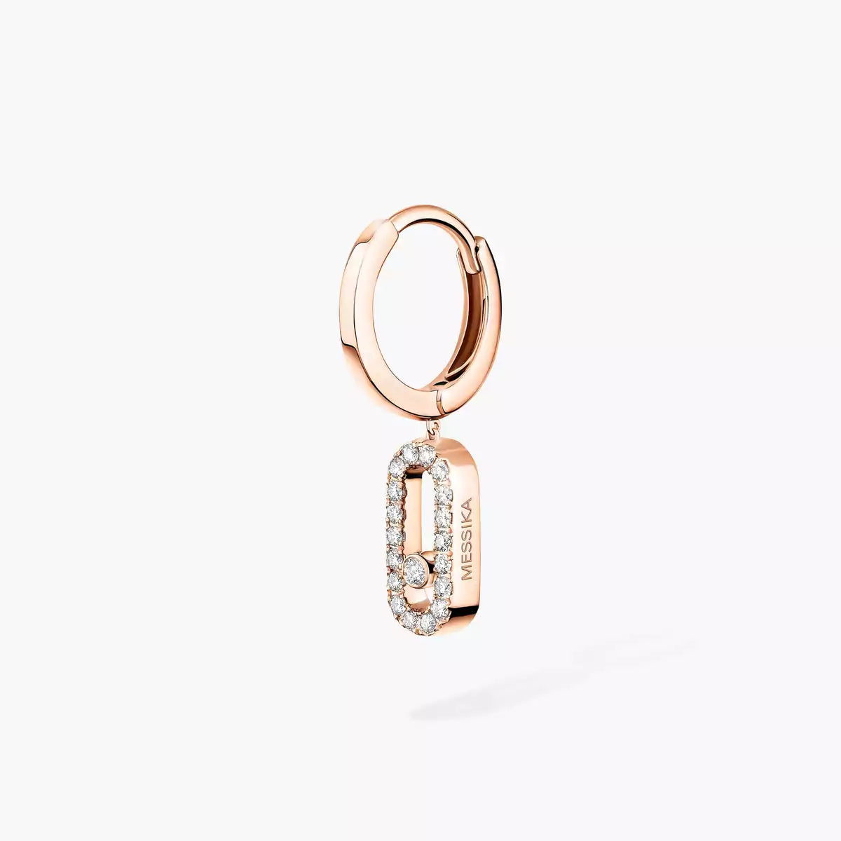 [Mystic ]Move Uno Single Diamond Hoop Earring