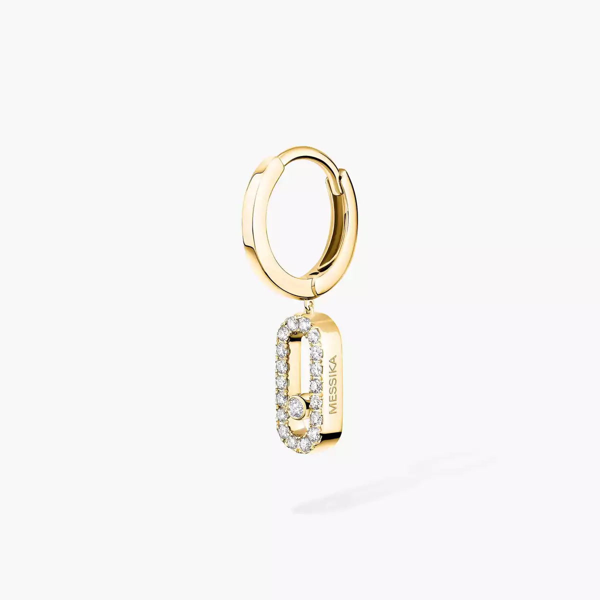 [Mystic ]Move Uno Single Diamond Hoop Earring