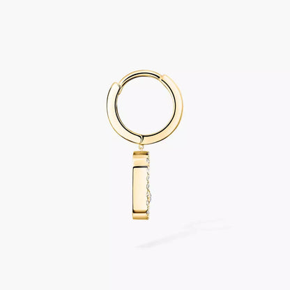 [Mystic ]Move Uno Single Diamond Hoop Earring