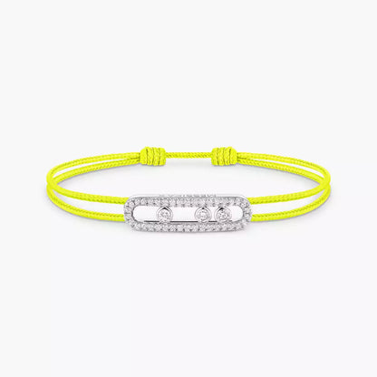 [Mystic ]MK Care(s) pink cord pavé bracelet