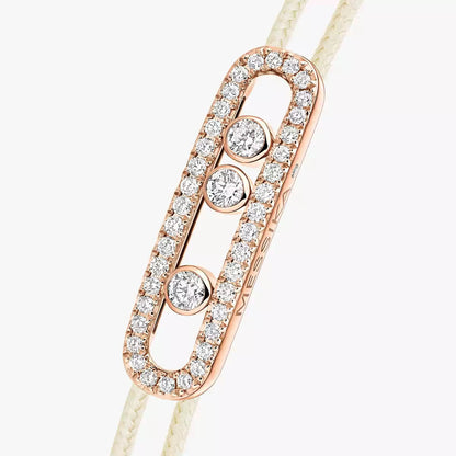 [Mystic ]MK Care(s) pink cord pavé bracelet