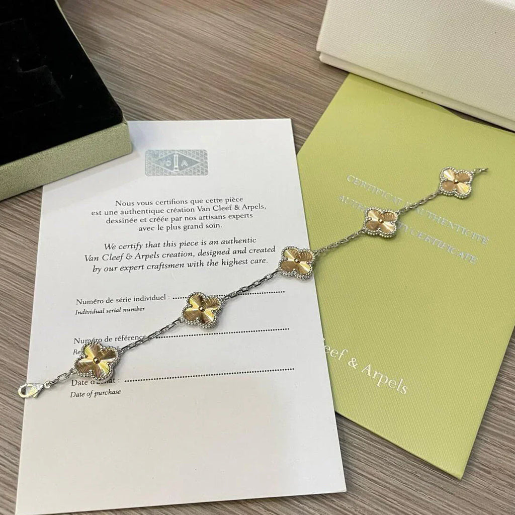 [Demi jewelry] CLOVER 5 MOTIF LASER BRACELET COLLECTION-new