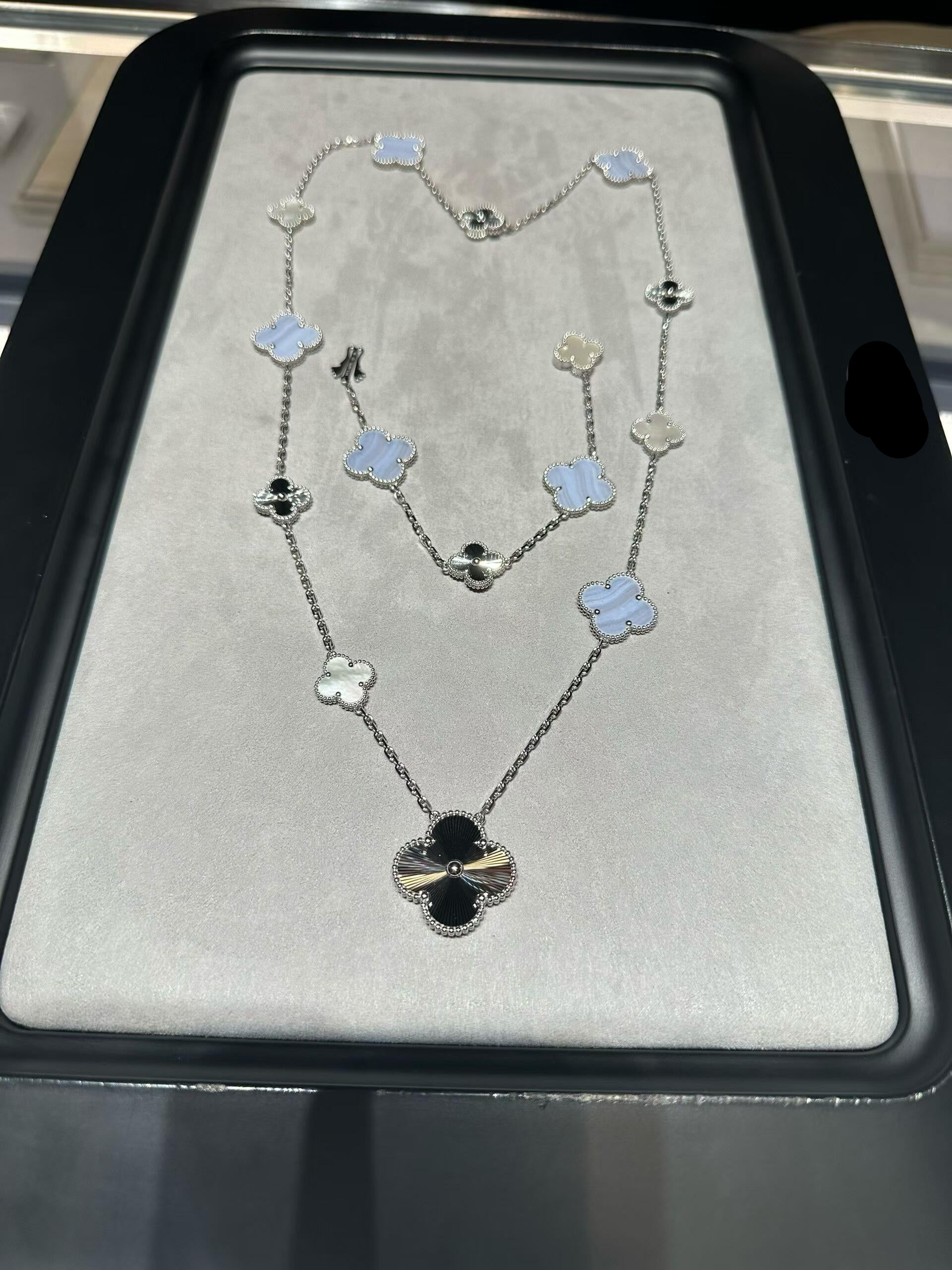 [Demi jewelry] 25 NEW CLOVER 15 MOTIFS PURPLE CHALCEDONY