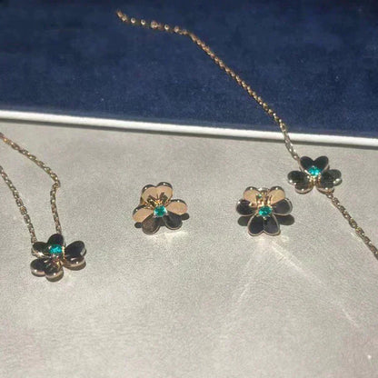 [Mystic]FRIVOLE  FLOWER MALACHITE EARRINGS