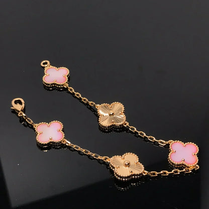 [Mystic] CLOVER 5 MOTIFS  PINK MOP BRACELET COLLECTION